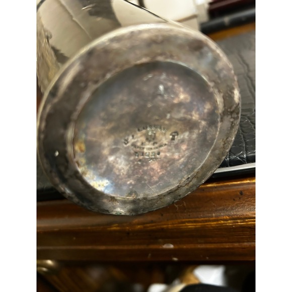 Vintage Gorham Silver Plated Cocktail Shaker Monogrammed RDE Barware Kitchenware - Picture 6 of 6